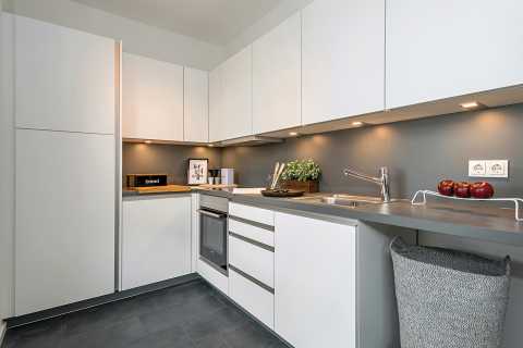 Budapester Höfe - Musterwohnung, Einbauküche