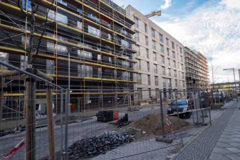 Lydia-Rabinowitsch-Straße mit Blick zur Heidestraße