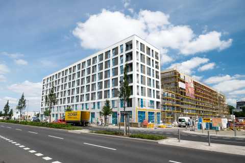 Baufortschritt Budapester Höfe - Blick von der Heidestraße